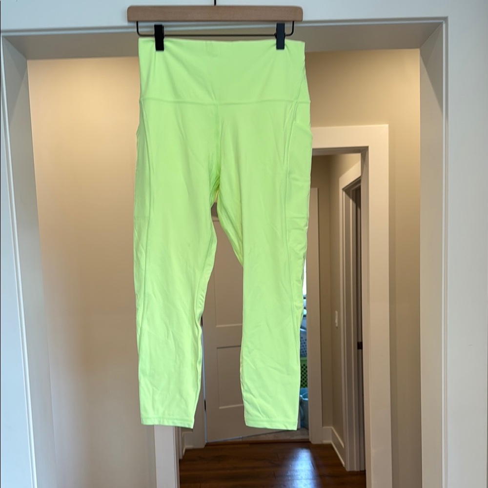 Lululemon Neon Yellow High-Waisted Leggings